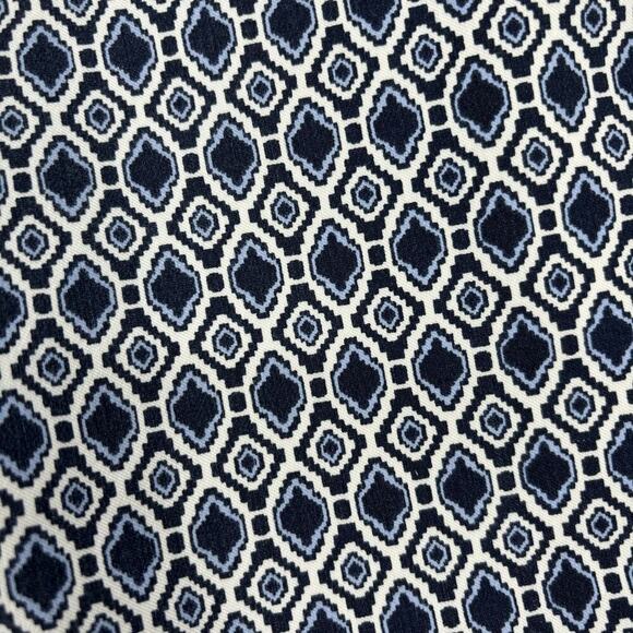 Chico's So Slimming Ankle Pant Size L Blue White Print High Rise Pull On Stretch - Picture 4 of 10